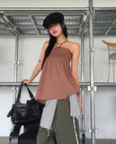 Veron Frill Color Matching Nylon Wide Two-Way Pants