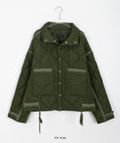 Kurunk color matching quilted padded jumper