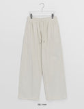 Chilkro Heart Corduroy Banding Wide Pants