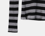 Tsuta Stripe Slim Hooded T-Shirt
