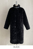 Betia High Neck Boucle Mustang Double Long Coat