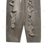 Salute Damage Balloon Denim Pants
