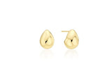 Champagne Moon Dew Drop Silver Volume Earrings