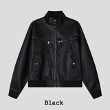 BOD High-neck Leather Jacket