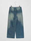 [unisex] Denso Washing Denim Banding Wide Pants