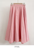 Effiang banding flare long skirt