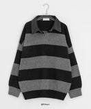 Holle Denim Collar Stripe Knit