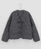 [BAONHAUS] Aland 2oz reversible ribbon quilting padding jumper