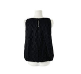 Verge Dot Balloon Pumpkin Sleeveless Blouse