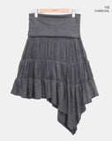 Luckin unbalanced midi skirt