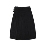 CORDUROY BUCKLE WRAP SKIRT