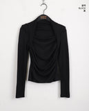Vichy Balletcore Chiffon Shirring Bolero Long Sleeve Tee