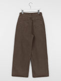 Minami Brown Washing Cotton Wide Pants