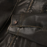 Rotten washed vintage leather jacket
