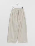 Hedeki banding snap button wide cotton pants