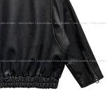 Kender washing two way crop leather jacket