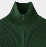 High Neck Washable Dangara Zip-Up Knit