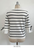 Ilon Layered Ribbon Stripe Three Quarter Knit