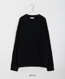 [unisex] Maring heart cable round over knit