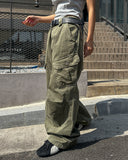 Mute Dyeing Wide Cargo Pants