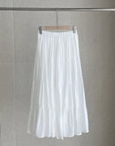 Kane Tiered Banding Long Skirt (Belt set)