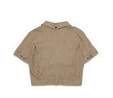 Saffy Linen Two Pocket Crop Jacket