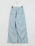 Romu banding string nylon wide parachute pants