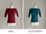Maillo Lip Neck Half Sleeve Basic Knit