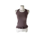 Baol Halter Frill Sleeveless Long Sleeve T-Shirt Set