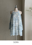 Rabbi Toile Chiffon Off-Shoulder Mini One Piece