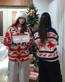 Holiday Nordic Toggle Knit Cardigan