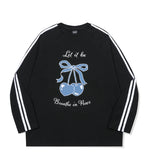 Ribbon Cherry Track Raglan Long Sleeve