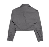 Vata Shirring Cropped Collar Shirt
