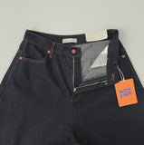 Heart Back Pocket Raw Non-fade Carpenter Balloon Wide Denim Pants