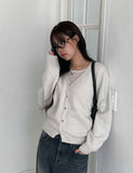 Jaenun Wool V-Neck Loose Knit Cardigan