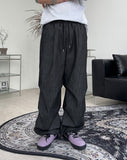 Kyren Balloon Pintuck Denim Pants