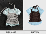 Halter ballet layered top