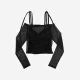 Pinia See-Through T-Shirt + Sleeveless Set
