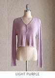 Select Two Button Summer Ribbed Cardigan