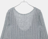 Tida Overfit Punching See-through Long-Sleeve Knit