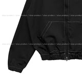 Solid Patch Stitch Two-Way Work Jacket