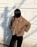 Sevin Collar Two-Tone Fur Jacket