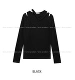 Nilo cutting see-through layered set - long sleeve, sleeveless
