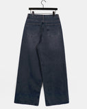 Gut Vintage Washing Rivet Studded Wide Denim Pants
