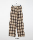 [unisex] Meld banding hairy check string pants