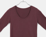 Kinun Number Printing Round Neck Elbow Length T-shirt