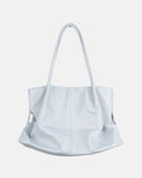 Pecan Leather Shirred Shoulder Bag