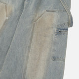 Dirty Washed Keychain Strap Carpenter Denim Pants