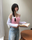 Bubble Lace Shirred Sleeveless