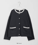 [BAONHAUS] Marshawn Pocket Color Matching Cotton Cardigan